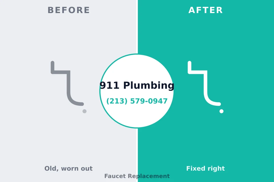 Before and after: plumbing company Wayne Heights, PA